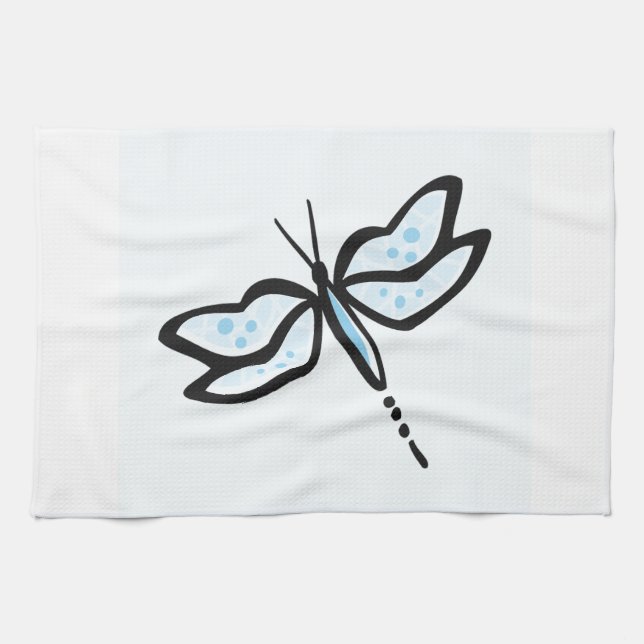 Baby Blue Dragonfly Towel (Horizontal)