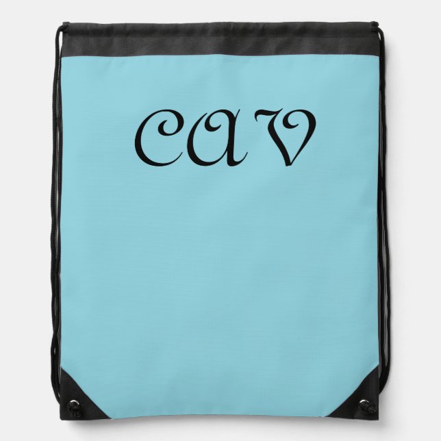 Baby Blue  Drawstring Bag (Front)