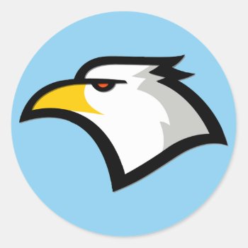 Baby Blue Eagle Classic Round Sticker by ColorStock at Zazzle