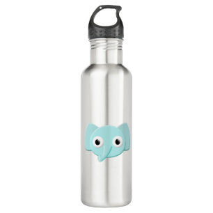 Baby Blue Elephant Drawing Stainless Steel Water Bottle