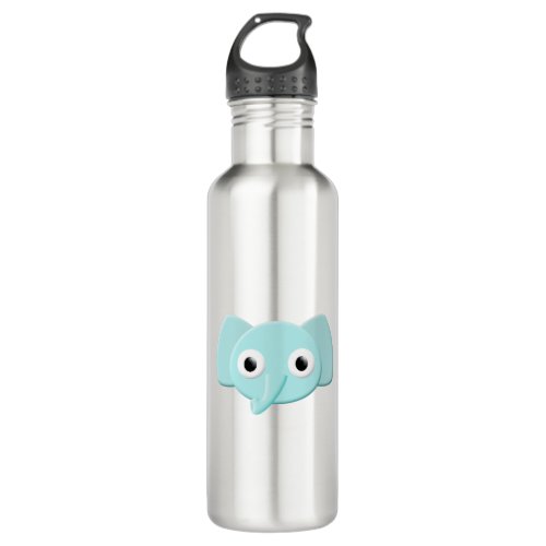 Baby Blue Elephant Drawing Stainless Steel Water Bottle