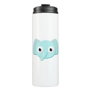 Baby Blue Elephant Drawing Thermal Tumbler