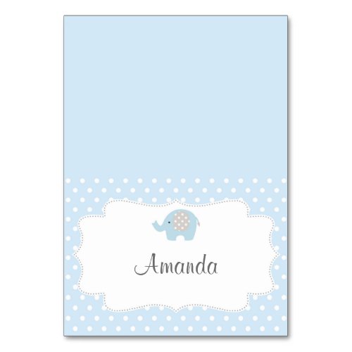 Baby Blue Elephant Place Card