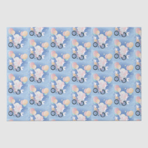 Baby Blue Elephant Tissue Gift Wrapping Paper