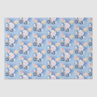 Baby Blue Elephant Tissue Gift Wrapping Paper
