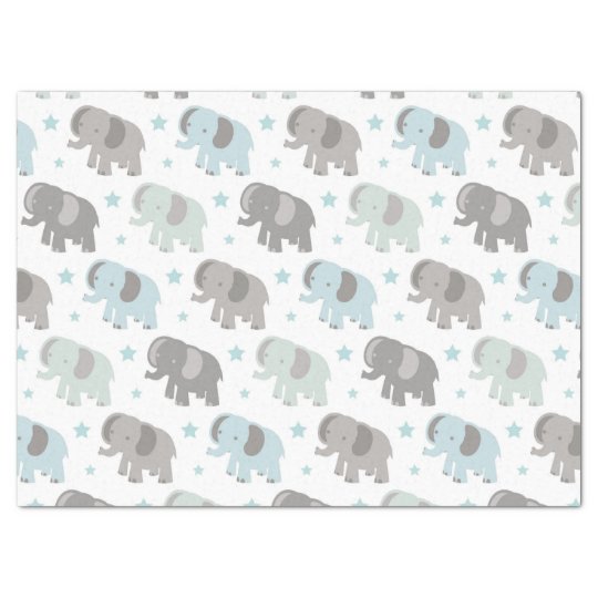 Baby Blue Elephant Tissue Paper | Zazzle.com