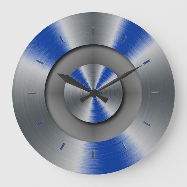 Baby Blue Eyes Accents Color Complementing Large Clock (Front)