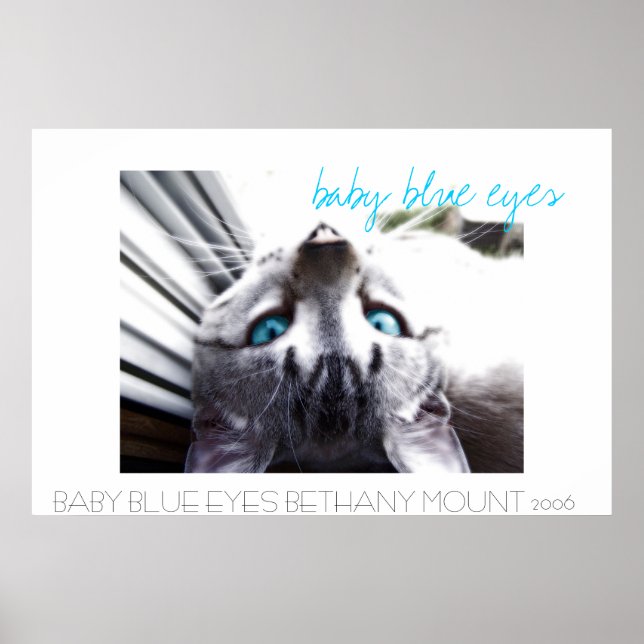 baby blue eyes poster (Front)