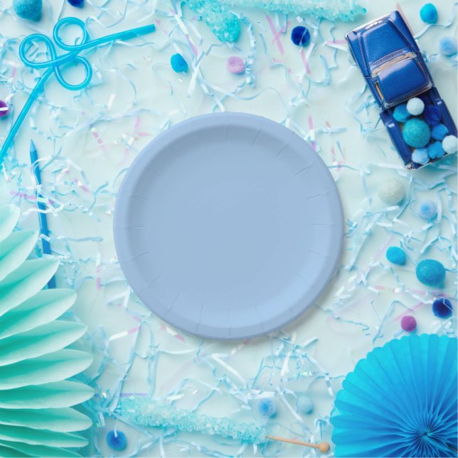 Baby blue eyes (solid color)  paper plates (Party)