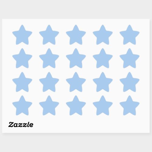 Baby blue eyes solid color  star sticker