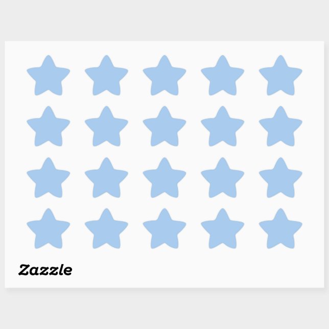 Baby blue eyes (solid color)  star sticker (Sheet)