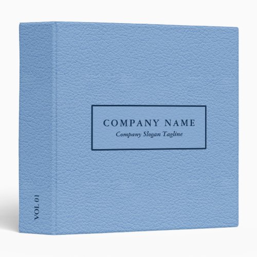 Baby Blue Faux Leather Look   3 Ring Binder