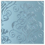 Baby Blue Floral Damask Fabric