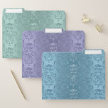 Baby Blue Floral Damask File Folder