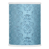 Baby Blue Floral Damask Lamp Shade (Left)