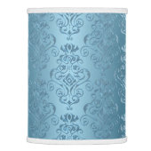 Baby Blue Floral Damask Lamp Shade (Right)