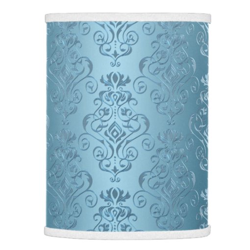 Baby Blue Floral Damask Lamp Shade Zazzle