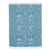 Baby Blue Floral Damask Lamp Shade (Back)