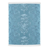 Baby Blue Floral Damask Lamp Shade (Front)