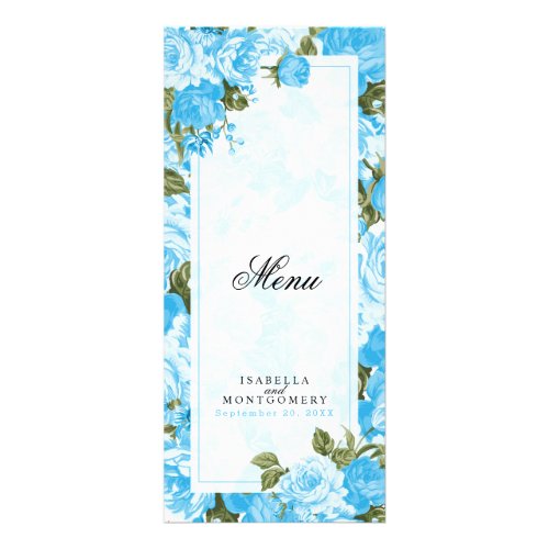 Baby Blue Floral Design _ Menu