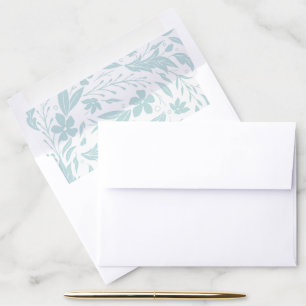 Baby Blue Floral Envelope Liner