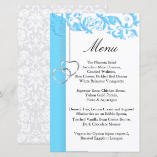 Baby Blue Floral Swirl - Menu