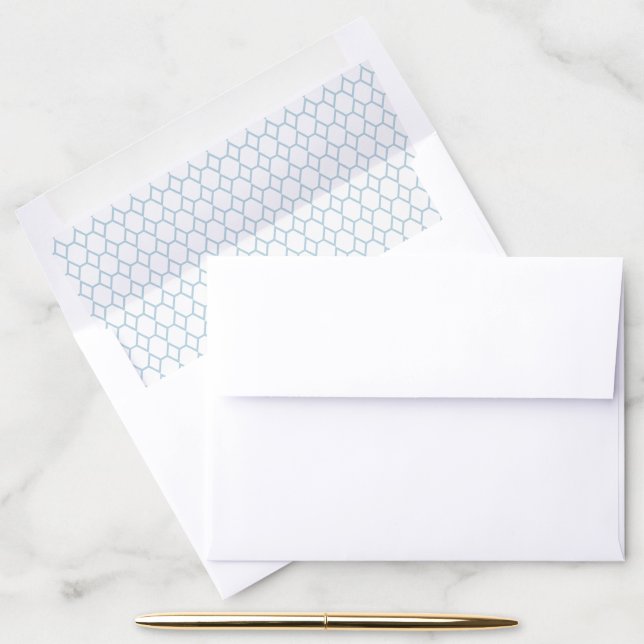 Baby Blue Geometric Diamond Envelope Liner (Desk)