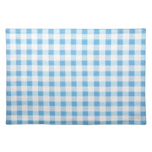 Baby Blue Gingham Cloth Placemat