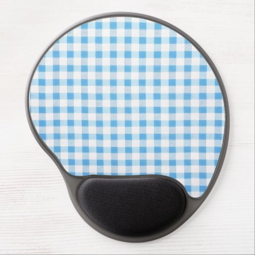 Baby Blue Gingham Gel Mouse Pad
