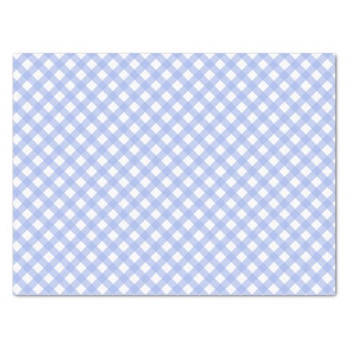 Baby Blue Gingham Pattern Tissue Paper