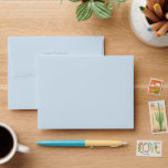 Baby Blue Gingham Personalized  Envelope<br><div class="desc">Baby blue Personalized envelope with blue and white gingham pattern inside.</div>