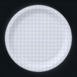 Baby Blue Gingham Plaid Paper Plates<br><div class="desc">Baby blue Gingham Plaid</div>