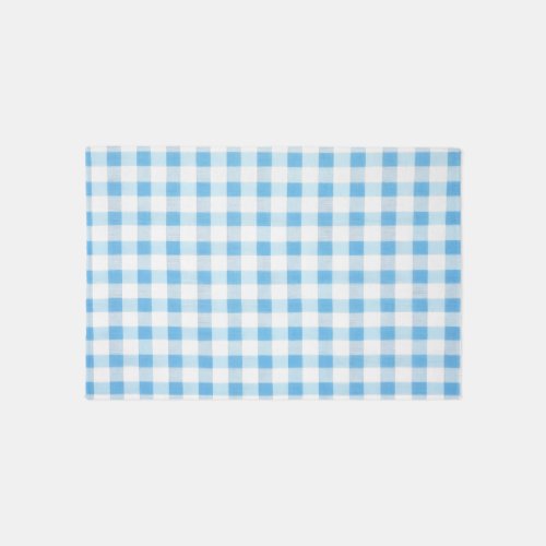 Baby Blue Gingham Rug