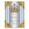 Baby Blue Gold Prince Baby Shower Welcome Sign