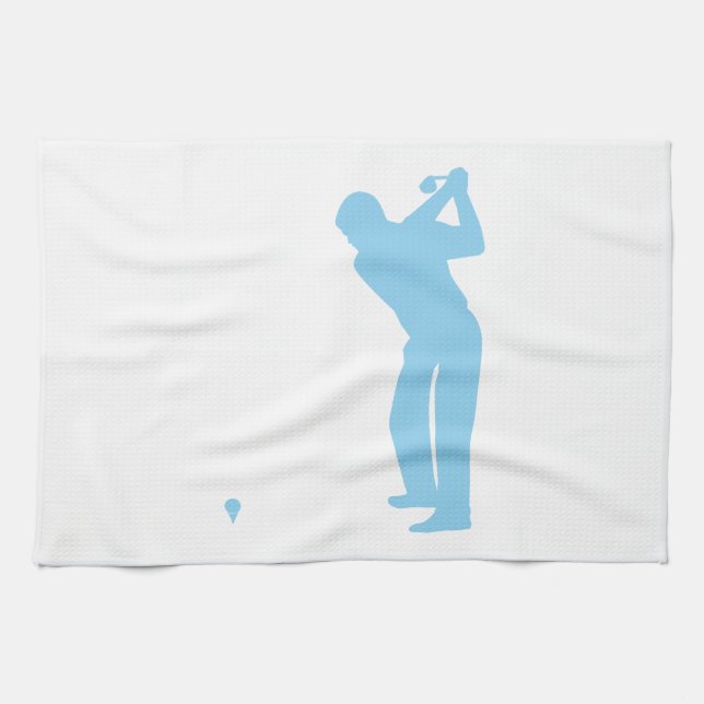 Baby Blue Golf Kitchen Towel (Horizontal)