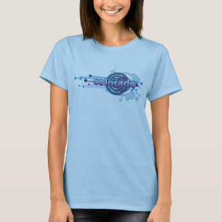 Baby Blue Graphic Circle Colorado T-Shirt