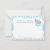 Baby Blue & Gray Elephant Baby Shower Sm - Advice