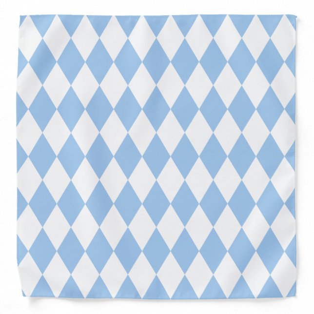 Baby Blue Harlequin Bandana (Front)