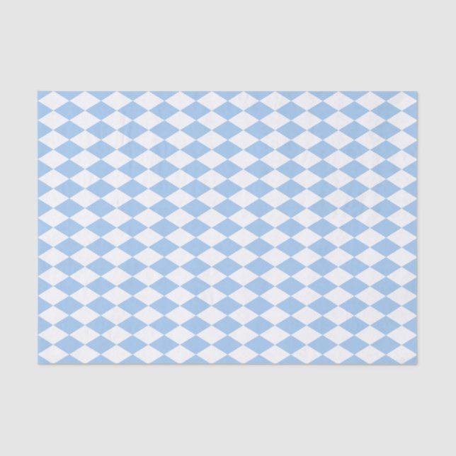 Baby Blue Harlequin Tissue Paper (Front)
