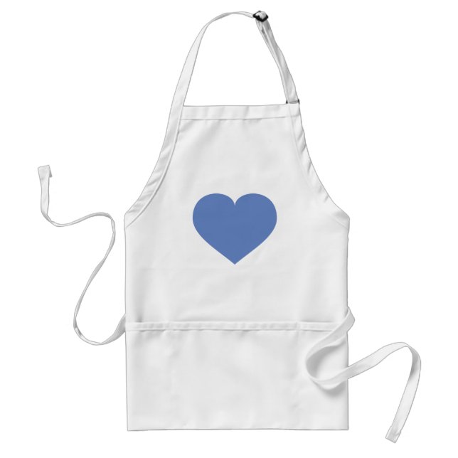 Baby blue heart adult apron (Front)