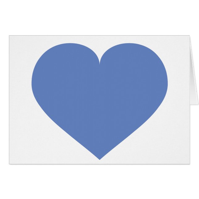 Baby Blue Heart - blank inside Cards (Front Horizontal)