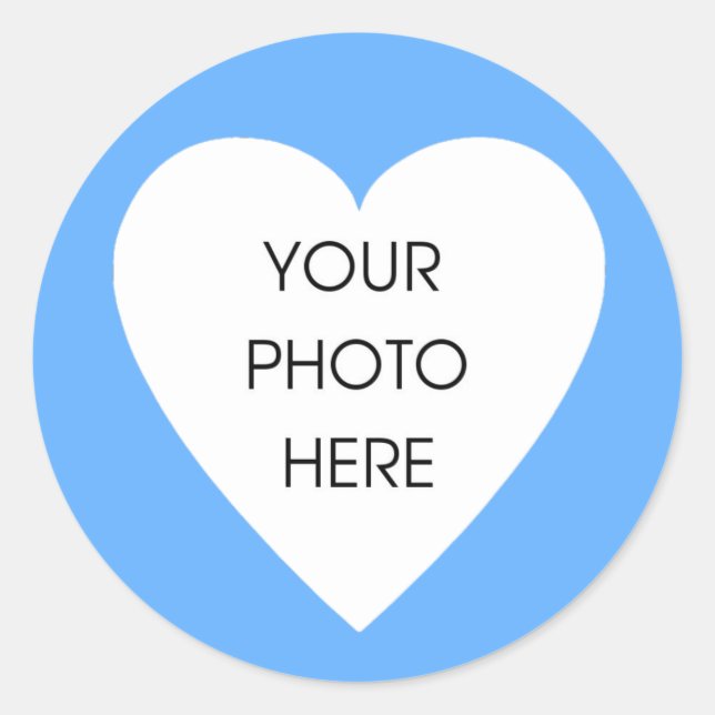 Baby Blue Heart Border Stickers - Customized (Front)