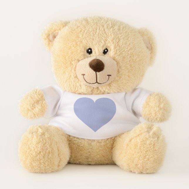 Baby Blue Heart Teddy Bear (Front)