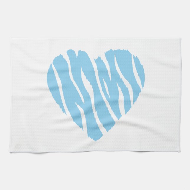 Baby Blue Heart Towel (Horizontal)