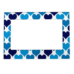 Baby Blue Hearts Photo Magnetic Photo Frame