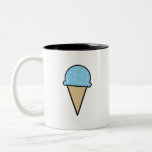 Baby Blue Ice Cream Cone Two-tone Coffee Mug at Zazzle