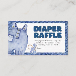 Baby Blue Jean Baby Shower Enclosure Card