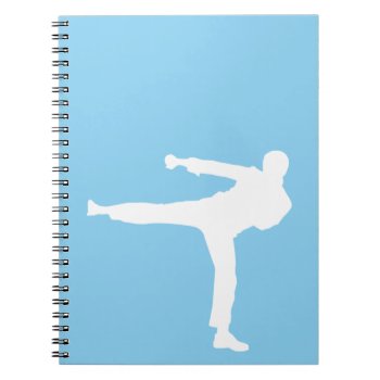 Baby Blue Karate Notebook by ColorStock at Zazzle