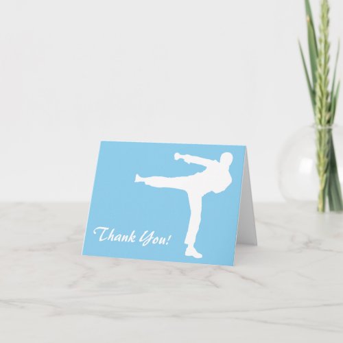 Baby Blue Karate Thank You Card