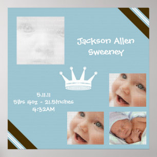 Baby Blue King Collage Framed Wall Art